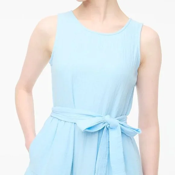 J.Crew Factory Belted Gauze Midi Dress - Picture 3 of 11